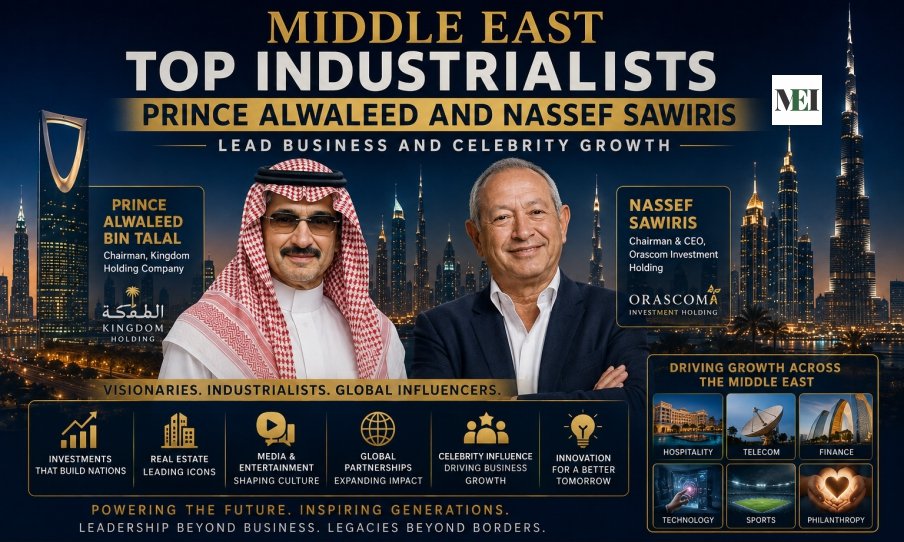 Middle East Top Industrialists Prince Alwaleed and Nassef Sawiris Lead Business and Celebrity Growth